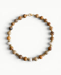 COLLIER DUNE SABLE, jaspe paysage, perles d’eau douce et hématites dorées – MIMA BACH