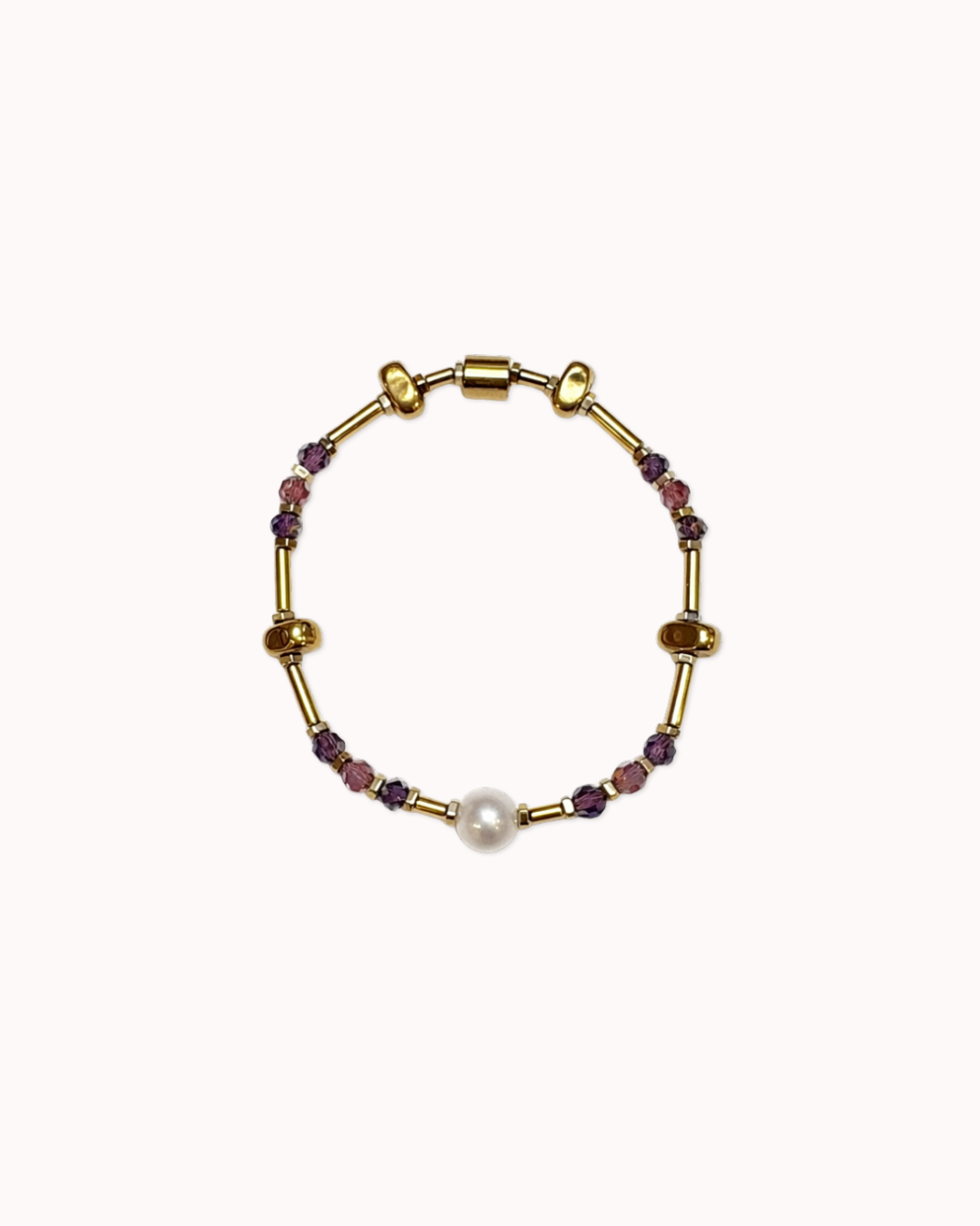Bracelet Fil Doré - Lilas