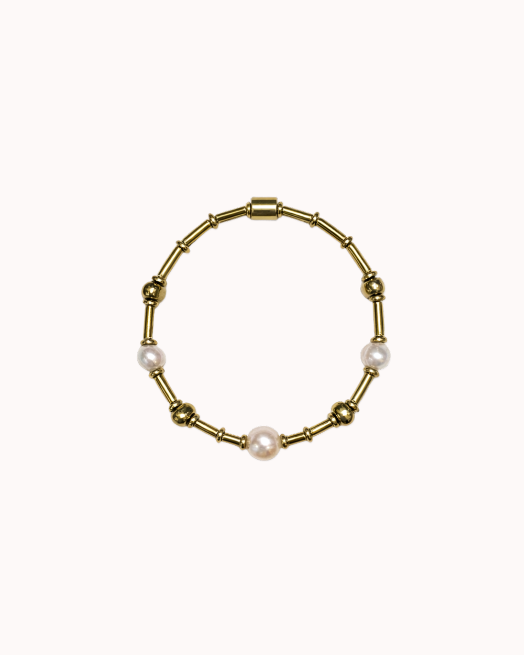 Bracelet Fil Doré - Nacré