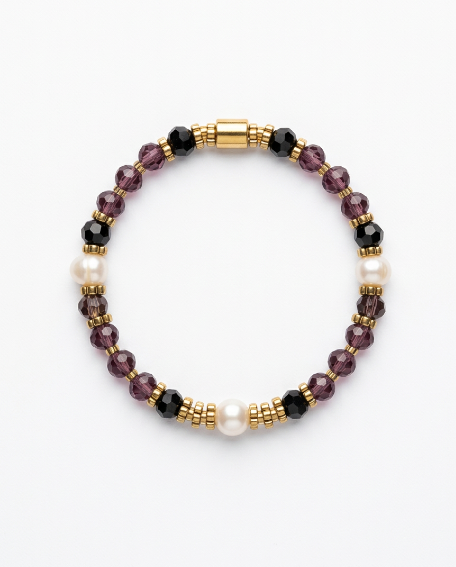 Bracelet Velours - Prune